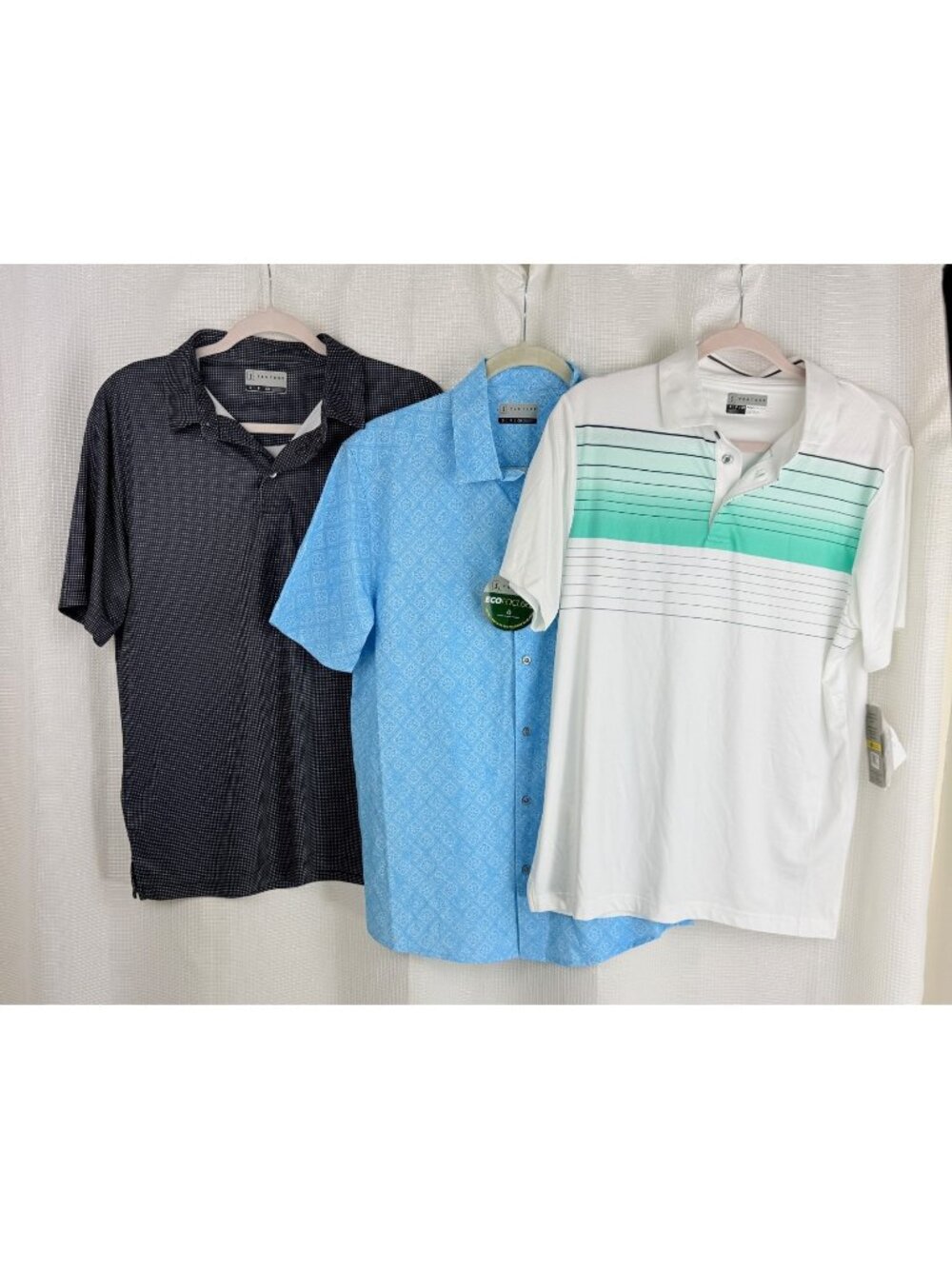 NWT PGA Tour Mens Performance Golf Polo Shirts Size S Multicolor Bundle of 3